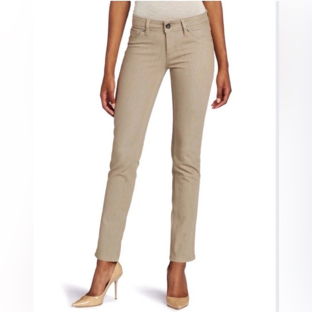 DL1961 Angel Mid Rise Skinny Ankle 4 Way Stretch Size 27 Khaki Tan NWOT